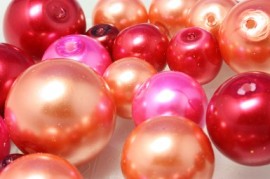 Parelmix Rood/Oranje  - 20 Gram - #20689