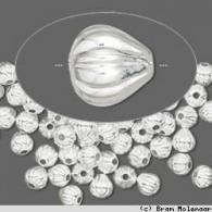 Per 10 stuks -- Metalenkralen peer 4mm - #471267