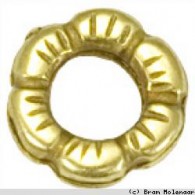 Per 15 stuks - Planet Earth Goudkleur Ring bloem 12mm - #6708