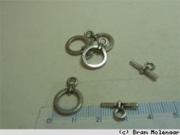 Per 5 stuks - Oudzilver kapitelslotje 4 - #6027