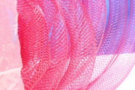 Pink Net draad - metallook - 8mm - #20673