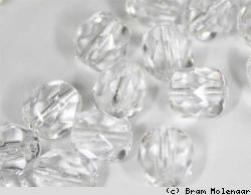 PRECIOSA Facetkralen Crystal 6mm - per 50st per streng - #492240
