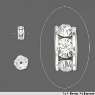 Preciosa Rondells crystal 8mm - 10 stuks - #2529