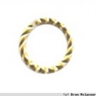 Ring gedraaid goudkleur 6mm - 200 stuks (88145500) - #19003