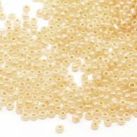 Rocailles, Ceylon, Ronde, ChampagneYellow, 2mm, Hole: 1 mm; ongeveer 3000pcs / 50Gramm - #217375