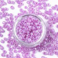 Rocailles, Ceylon, Ronde, Violet, 2mm, Hole: 1 mm; ongeveer 3000pcs / 50Gramm - #217368