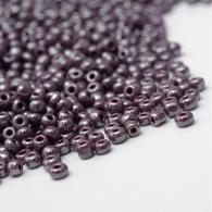 Rocailles, Gesloten Kleuren Lustered, Ronde, IndianRed, 4mm, Hole: 1,5 mm; ongeveer 450pcs / 50 gramm - #217382