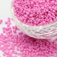 Rocailles, HotPink, 12/0, 1,5 ~ 2mm, Hole: 0.5 ~ 1mm, ongeveer 30000pcs / bag - #217398