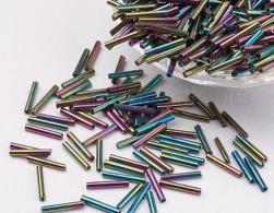 Rocailles bugle kleurrijk 2x6mm - 100 Gram (2400stuks) - #492235