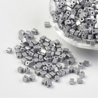 Rocailles zilver 7x3x3mm - per 50gram - #12421