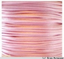 Satijnkoord Lt roze 2mm- per 5 meter - #15763