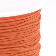 Satijnkoord oranje 1mm - Per 10 meter - #20722