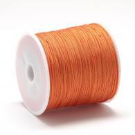 Satijnkoord oranje 1mm - Per 10 meter - #20722