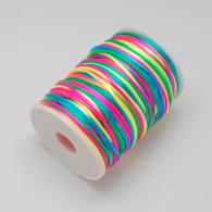 Satijnkoord rainbow 2mm- per 10 meter - #75769