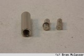 Spangsluiting zilverkleur met RIBBEL (3 delig) - #81395