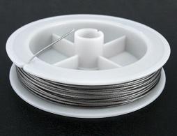 Staaldraad - spangdraad Zilver 0.8mm - per 10mtr - #17145