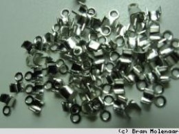 Veterklemmen oud zilver 50 stuks - klein 2mm - #80