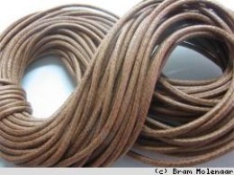 Waxkoord Bruin 0,5mm - 100cm - #3932
