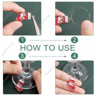 WineCharm set zilverkleur - Kerst - #441169