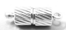 Zilveren magneetsluiting 15x15mm - per 3 stuks - #69787